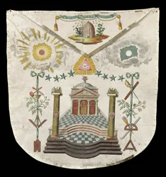 Delantal de un Maestro de la Logia Saint-Julien en Brioude